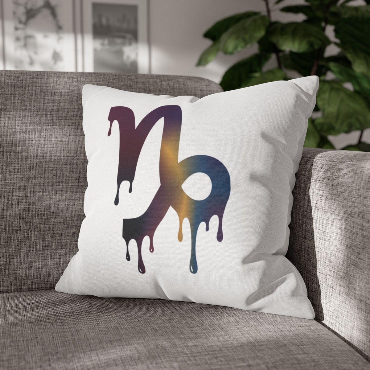 Capricorn Drip Zodiac Pillowcase — Decorative Astrology Accent