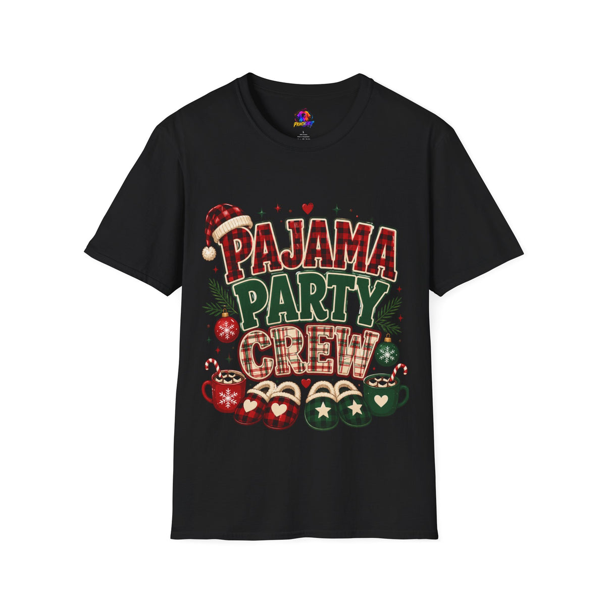 Pajama Party Crew T‑Shirt — Festive Christmas Lounge Tee