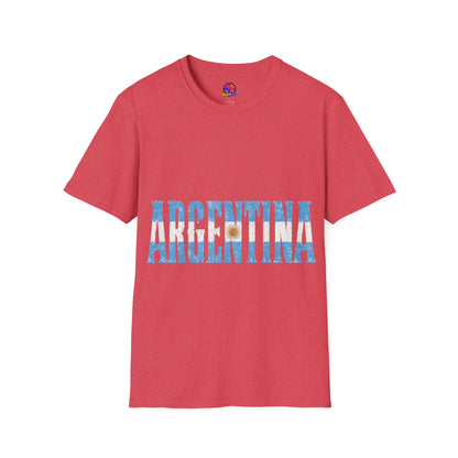 Argentina Beach Vibes T-Shirt — Distressed Blue "ARGENTINA" Graphic