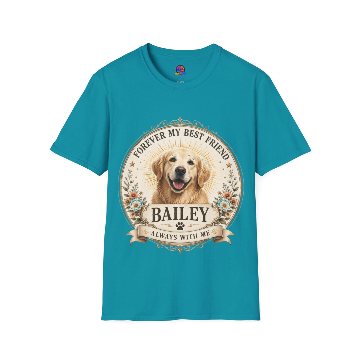 Dog Lover T-Shirt — “Forever My Best Friend” Personalized Golden Retriever Tee