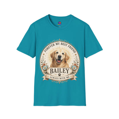 Dog Lover T-Shirt — “Forever My Best Friend” Personalized Golden Retriever Tee