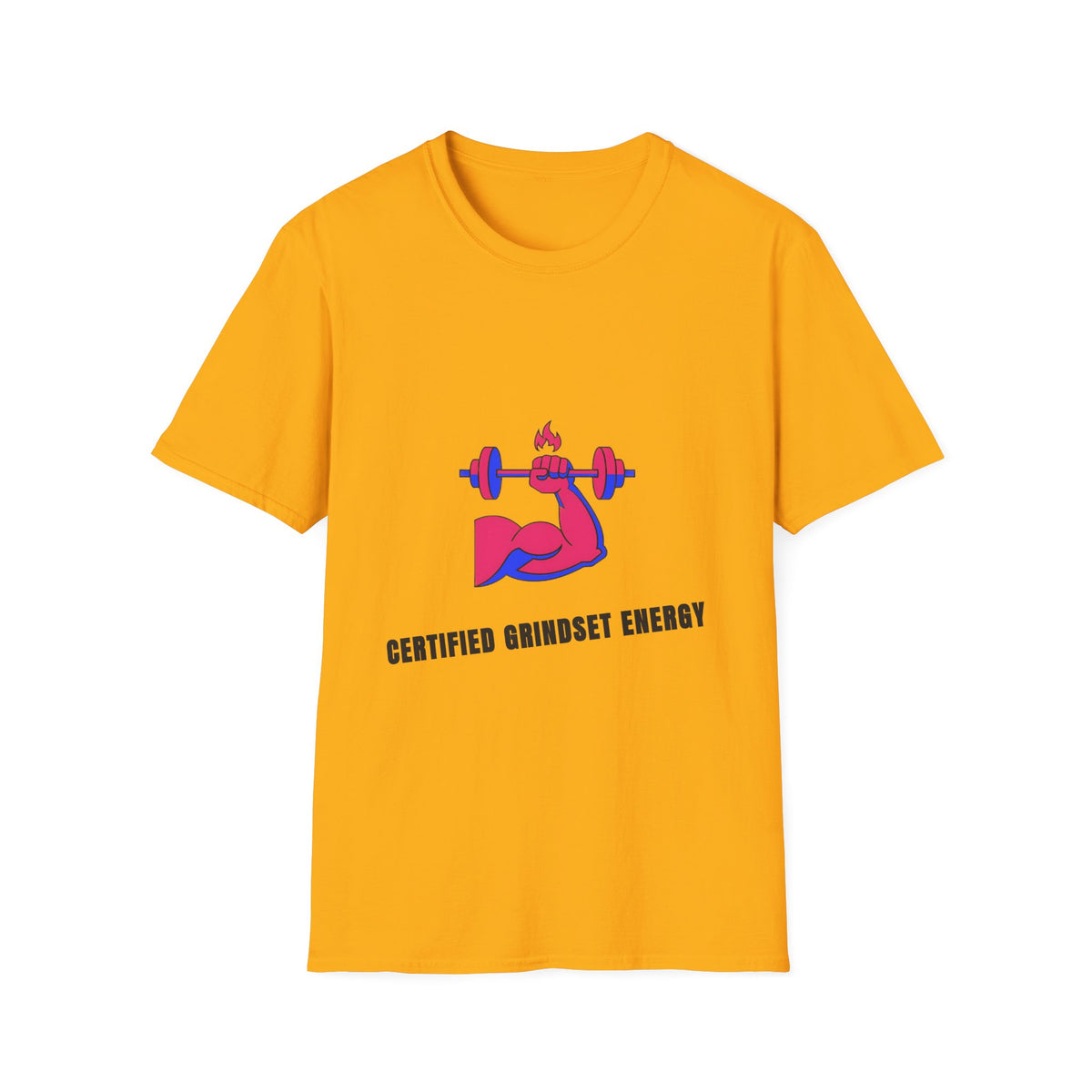Certified Grindset Energy T-Shirt — Flame Dumbbell Fitness Tee - Trending Now - September 2026