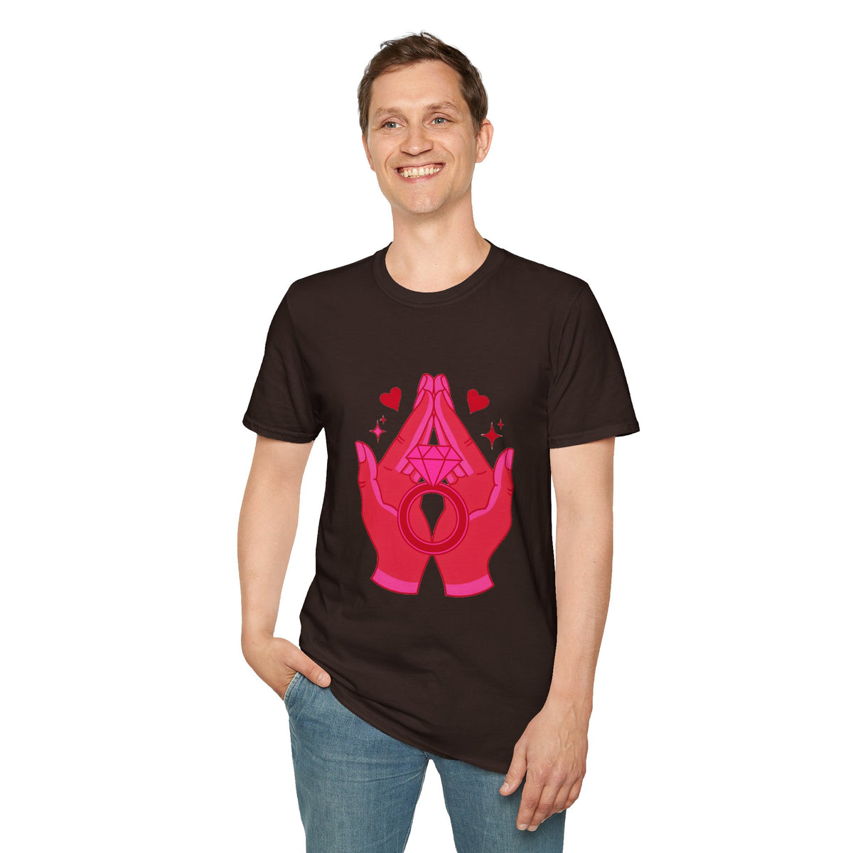 Manifested Hands Graphic T-Shirt — Pink Prayer Hands with Hearts - Trending Now - September 2026