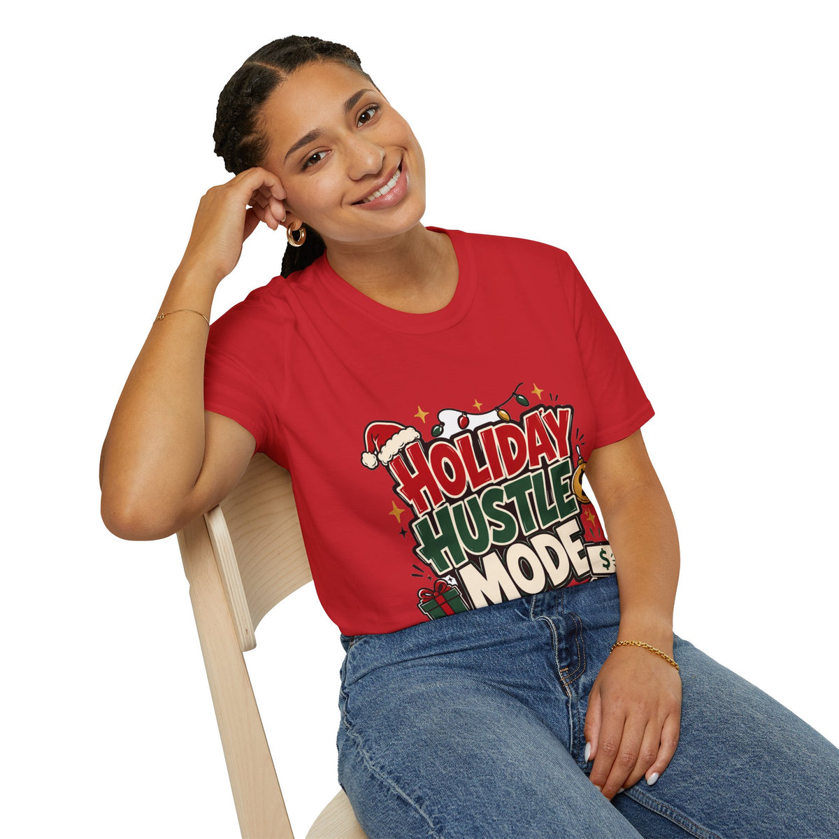 Holiday Hustle Mode T-Shirt — Funny Christmas Graphic Tee