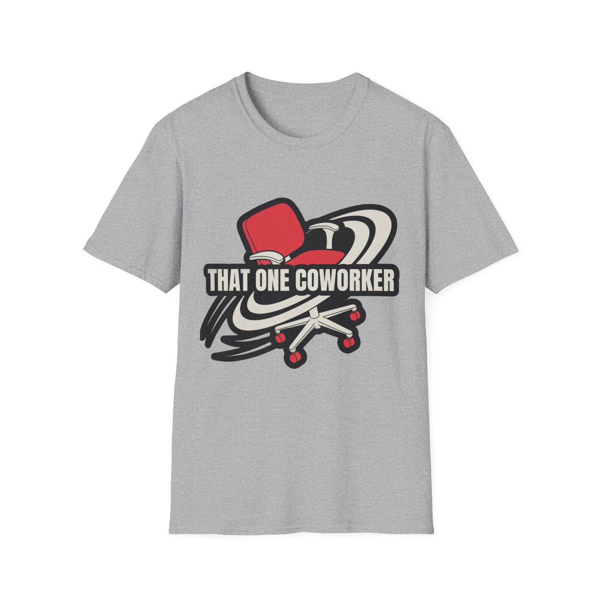 "That One Coworker" Graphic T-Shirt – Funny Office Chair Skateboard Tee - Trending Now - August 2026