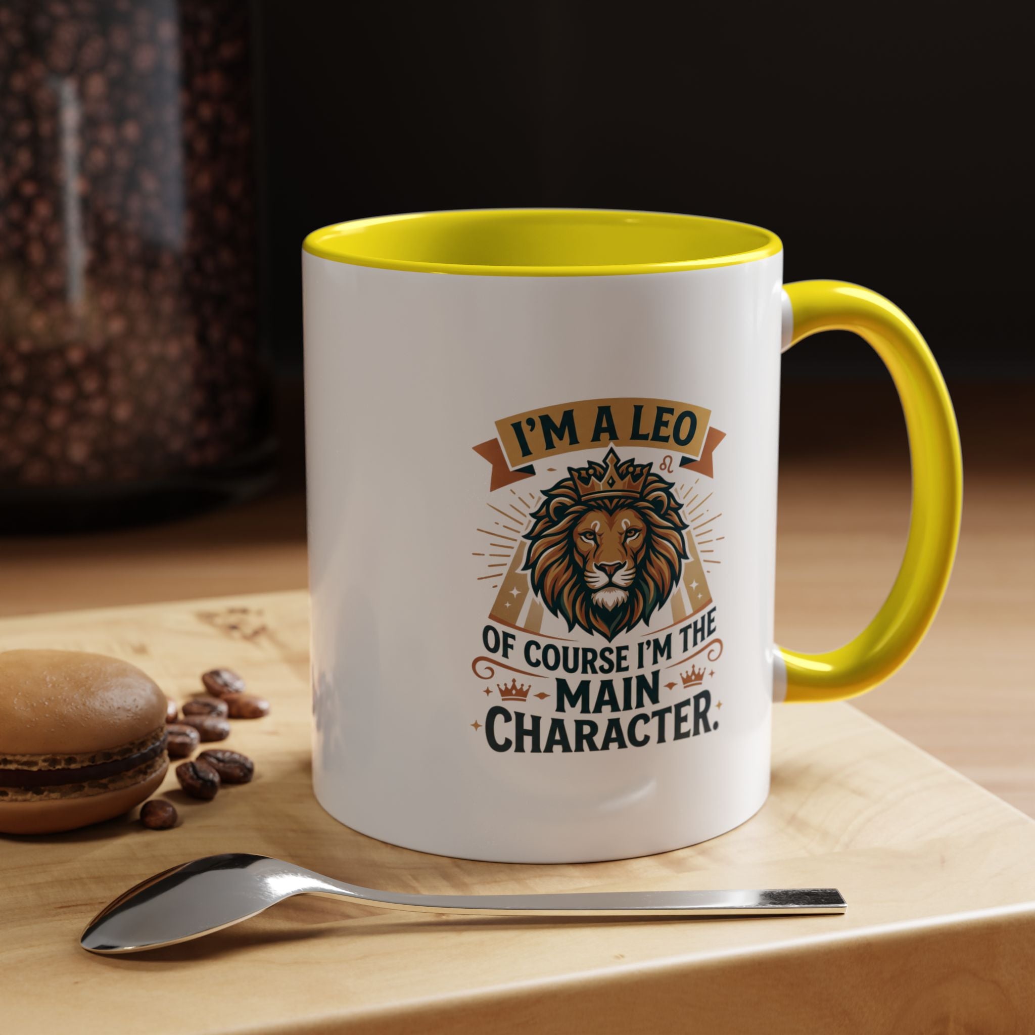 Leo Coffee Mug – “I’m a Leo, Of Course I’m the Main Character” Accent Mug