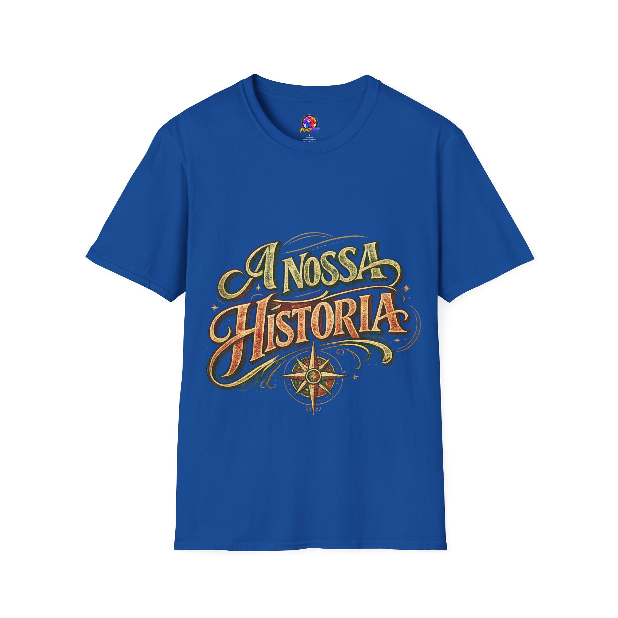Portugal T-Shirt — "A Nossa História" Vintage Compass Graphic Tee