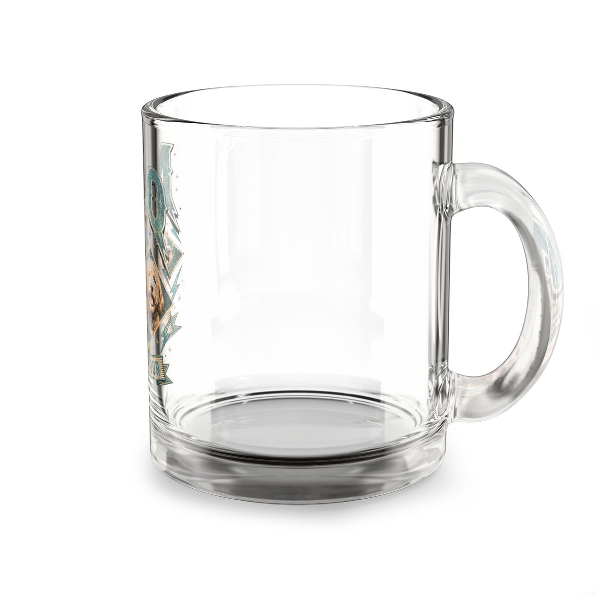 Personalized Dog Glass Mug — "Milo" Good Boy Four Photo Coffee Cup Milo Bailey Dog Dad Mom  Glass Mug 10 oz