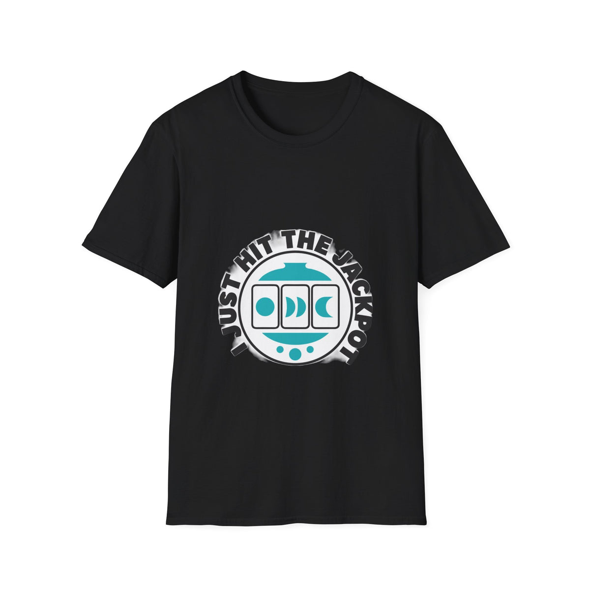 I Just Hit The Jackpot Retro Badge Tee - Lucky Slot Machine Graphic T-Shirt - Trending Now - September 2026