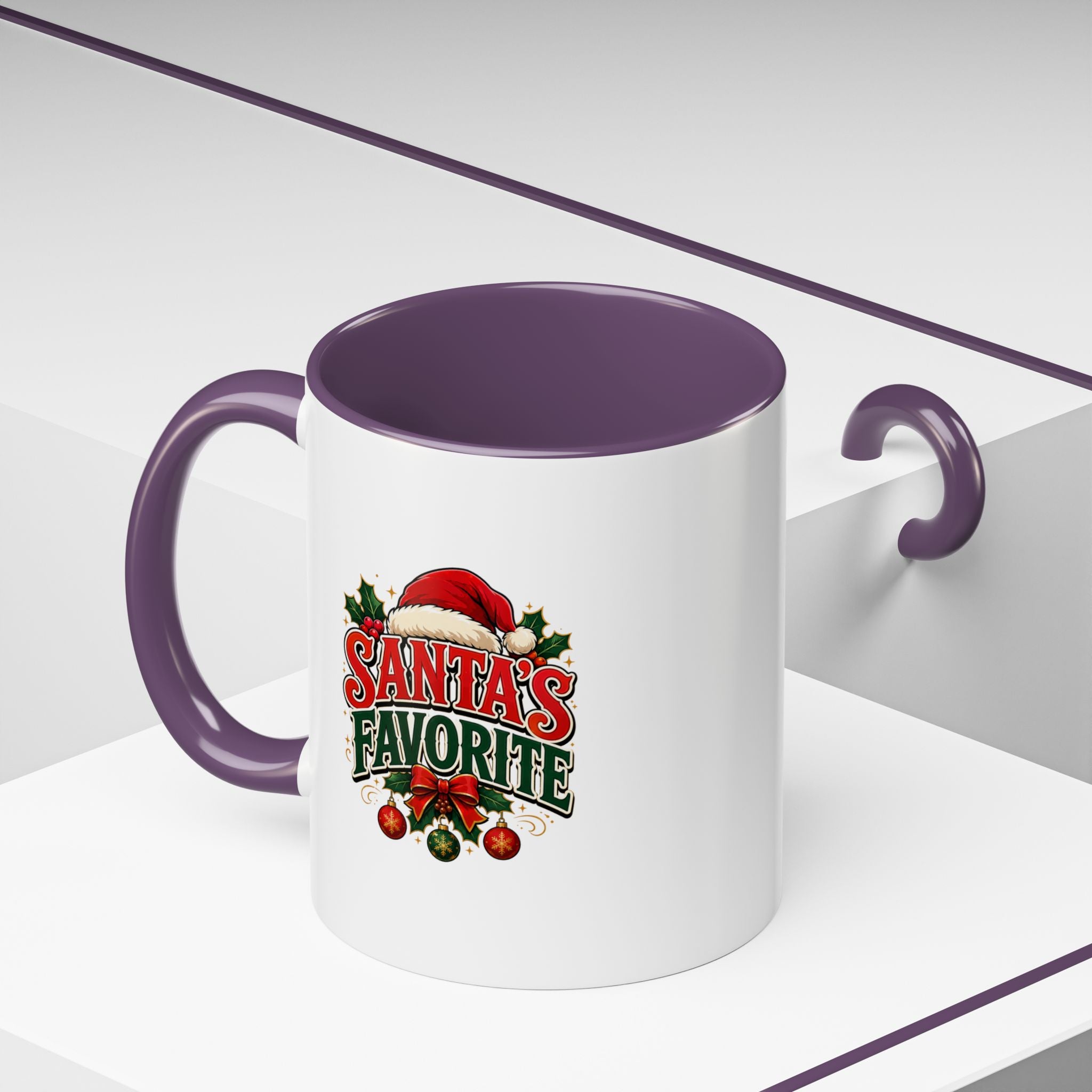 Santa's Favorite Accent Coffee Mug – Festive Holiday Ceramic Gift
