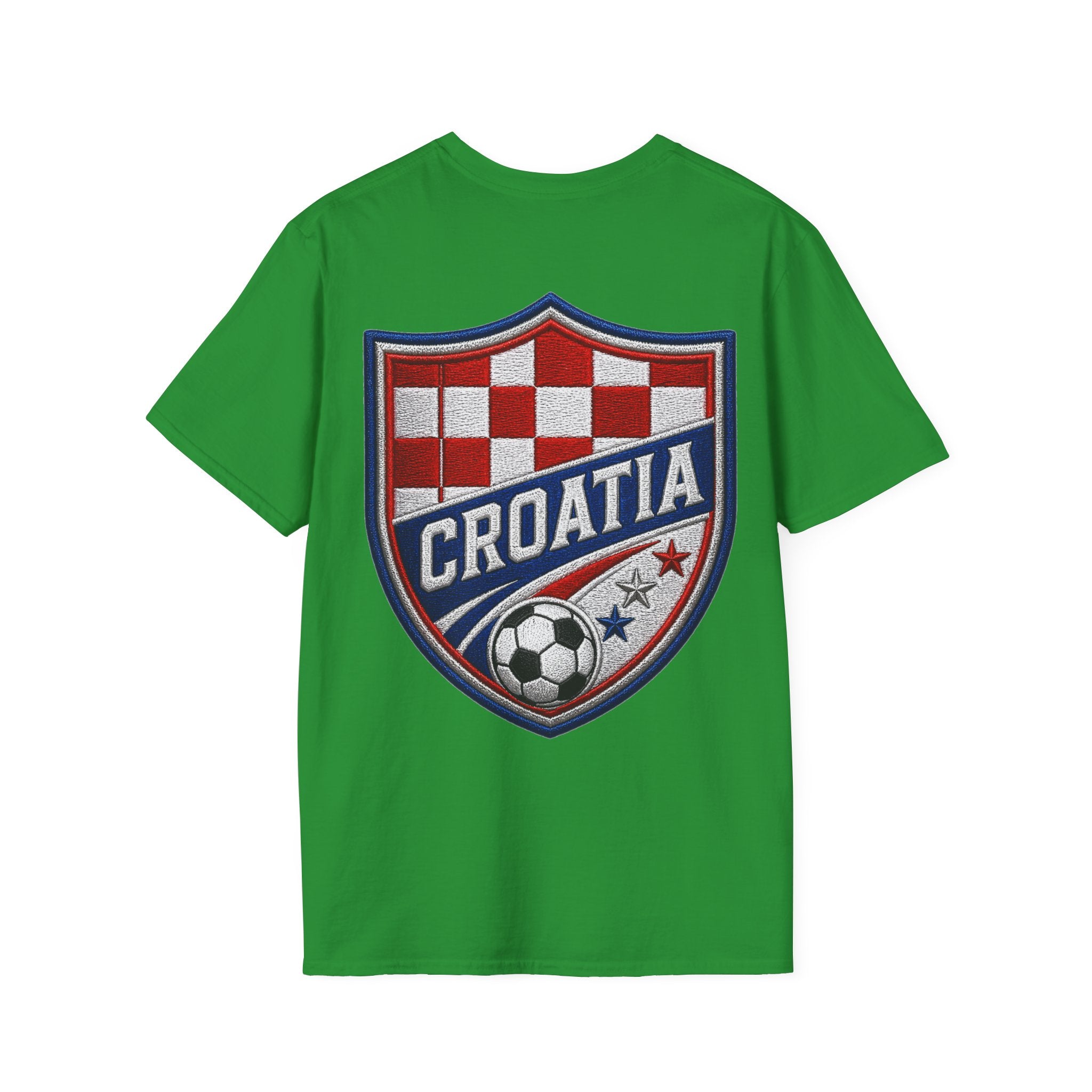 Checkered Glory T-Shirt — Croatia Soccer Fan Tee