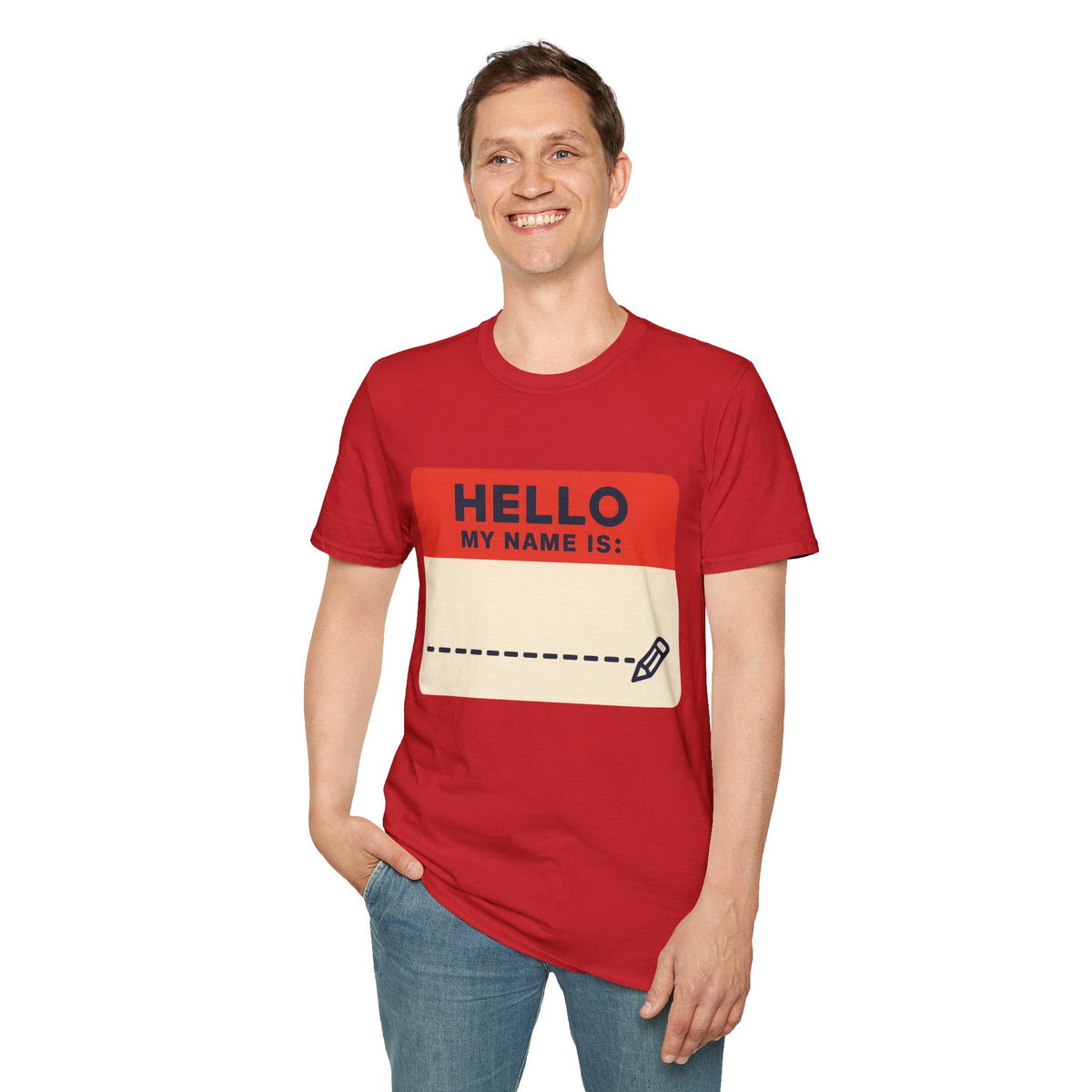Hello My Name Is Name Tag T-Shirt — Funny Novelty Graphic Tee - Trending Now - August 2026