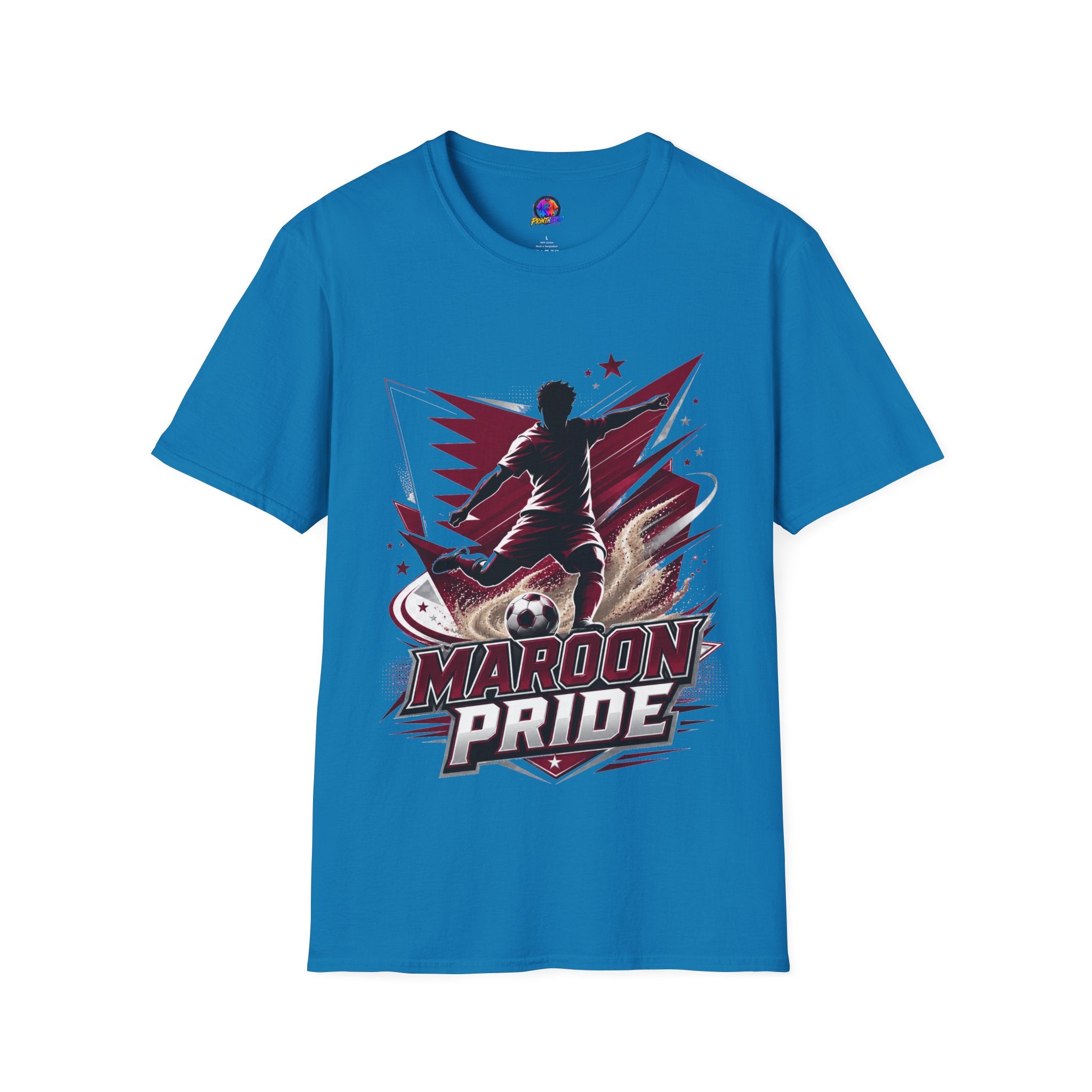 Qatar Maroon Pride Soccer T-Shirt — Silhouette Player Graphic Tee