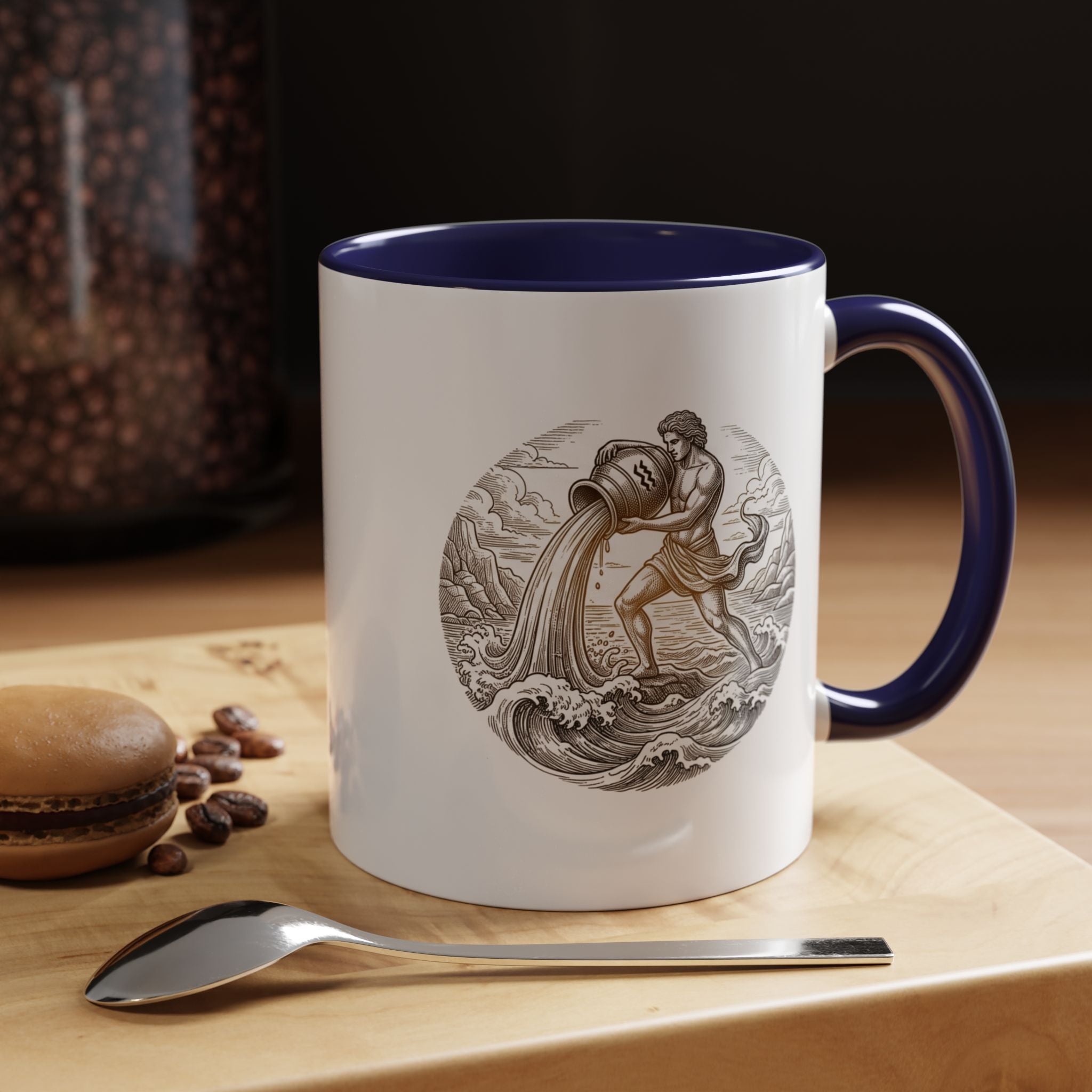 Aquarius Zodiac Coffee Mug — Astrology Sign Accent Mug