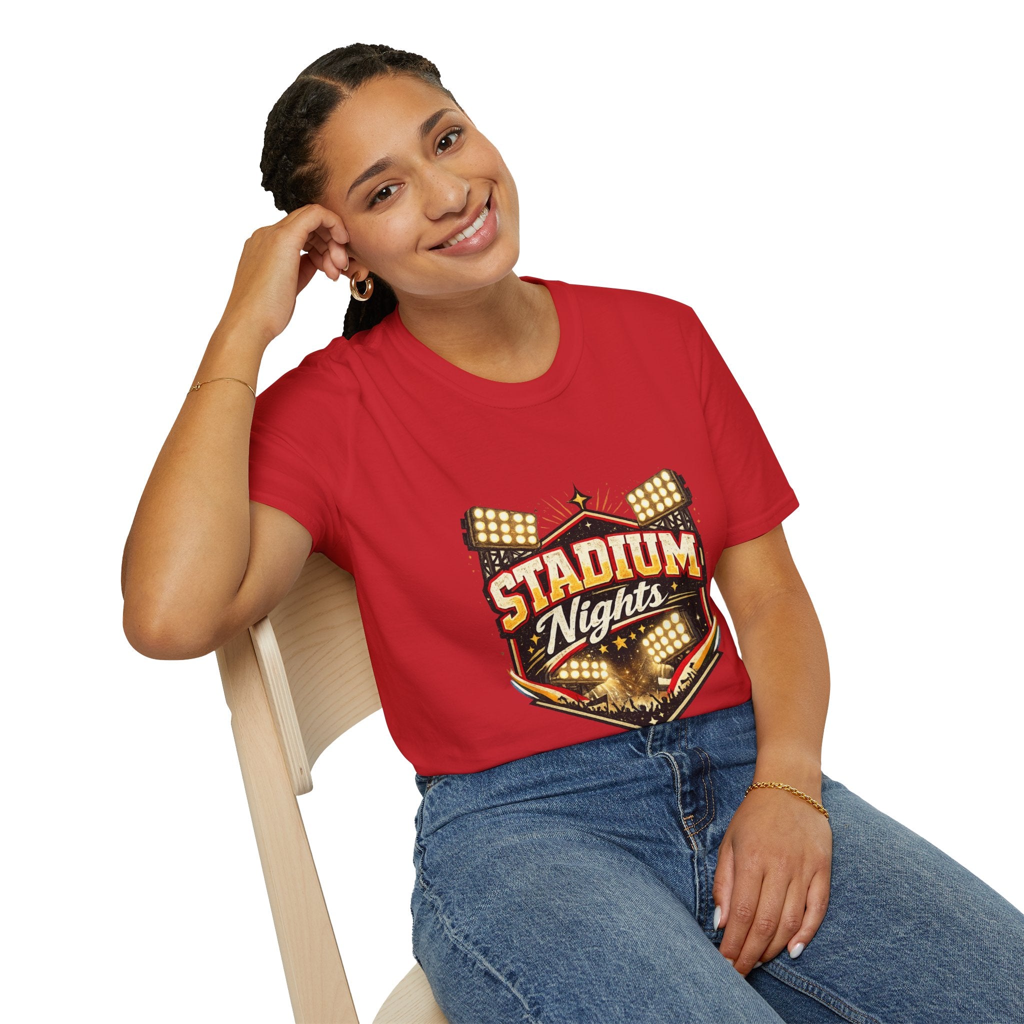 Stadium Nights T-Shirt — Vintage Sports Lights Graphic Tee