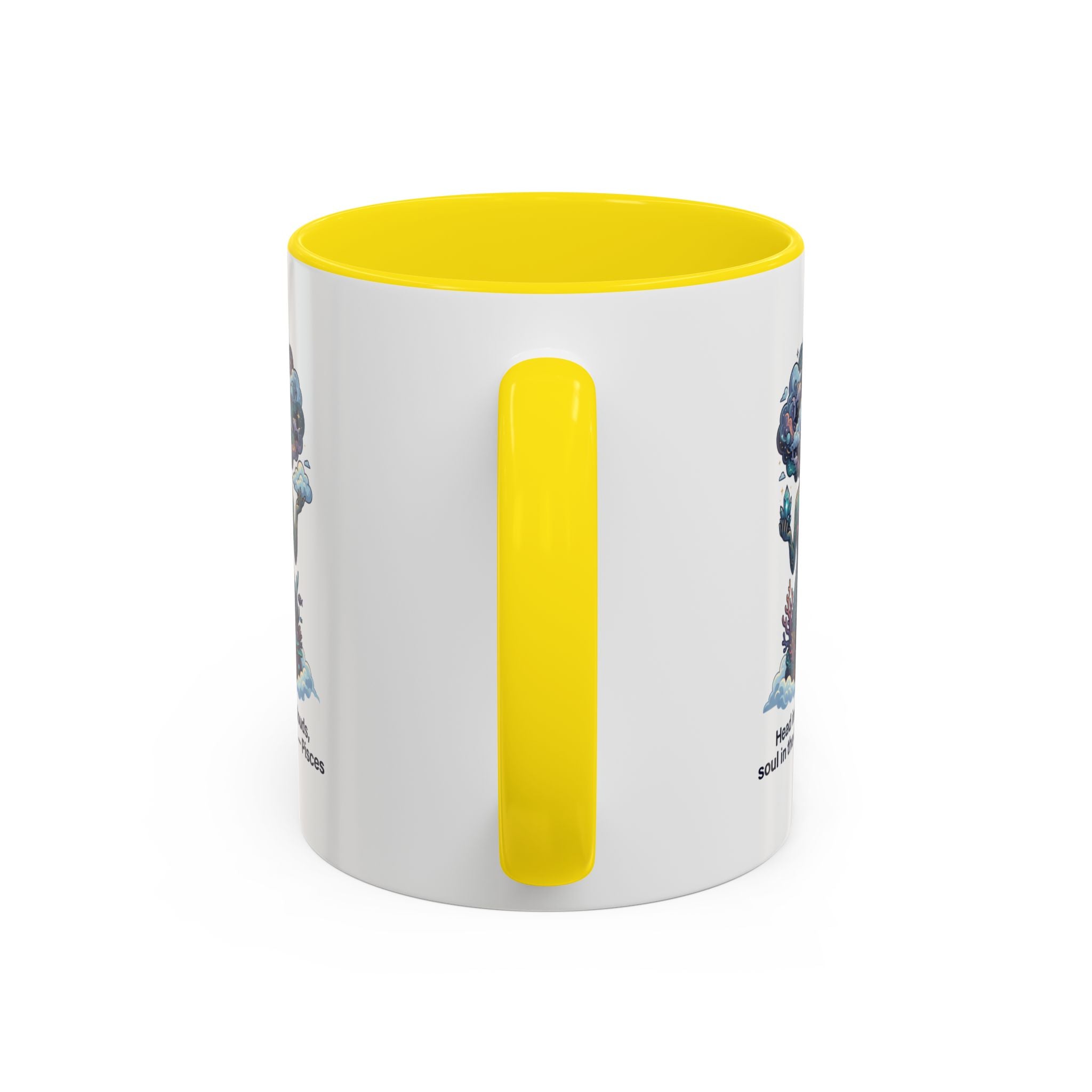 Pisces Coffee Mug — "Head in the clouds, soul in the deep" Accent Mug