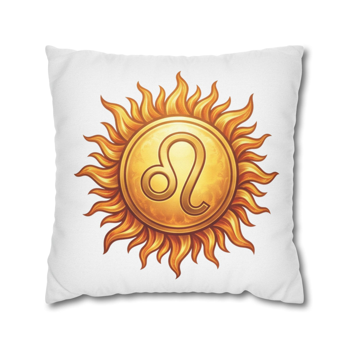 Leo Sun Zodiac Decorative Pillow Spun Square Pillowcase