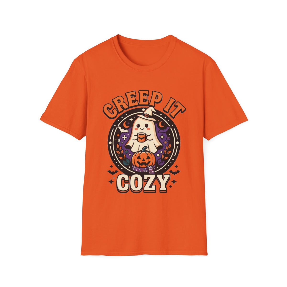 Creep It Cozy T-Shirt — Cute Spooky Ghost Graphic Tee for Halloween & Fall - Trending Now - August 2026