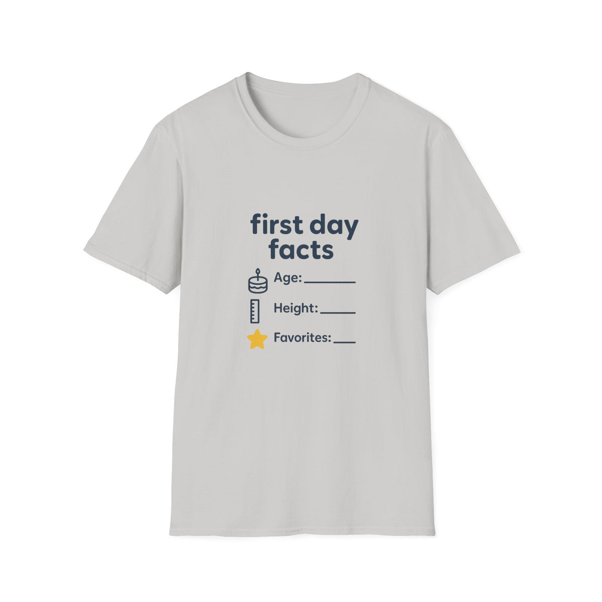 T-Shirt — "First Day Facts" Casual Graphic Tee for Students & Teachers - Trending Now - August 2026