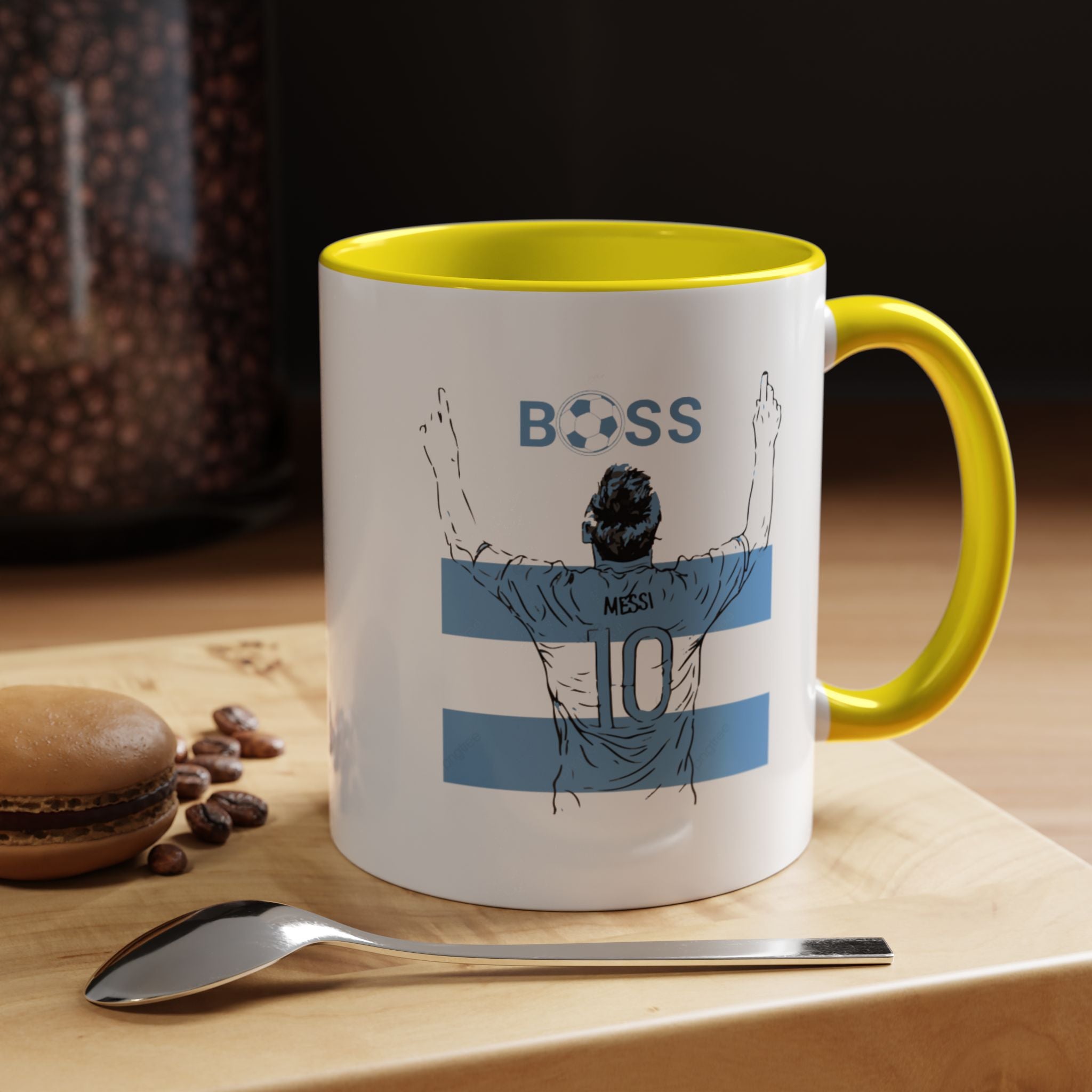 Boss Soccer Player Accent Coffee Mug —