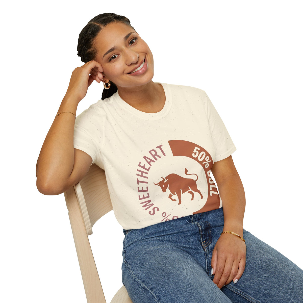 Taurus Bull 50% Sweetheart Graphic T-Shirt — Zodiac Taurus Valentine Tee