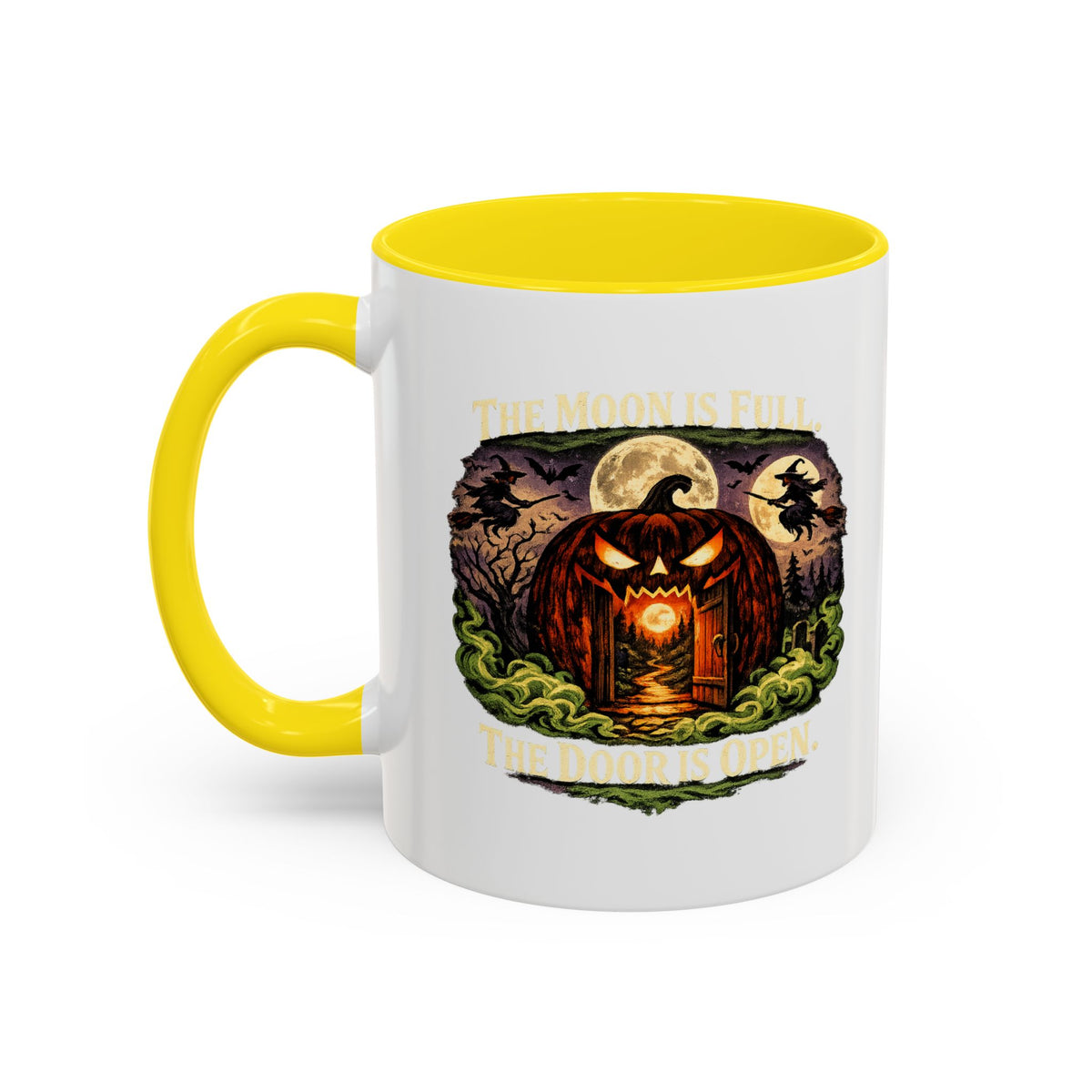Halloween  The Moon Is Full Accent Coffee Mug