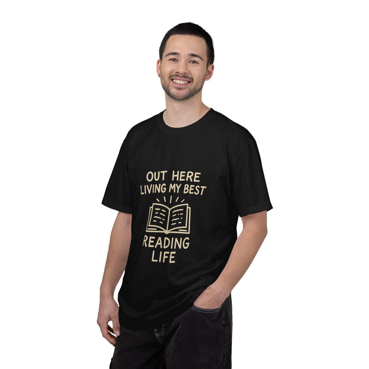 Reading Life T-Shirt — "Out Here Living My Best Reading Life" Book Lover Tee - Trending Now - October 2026