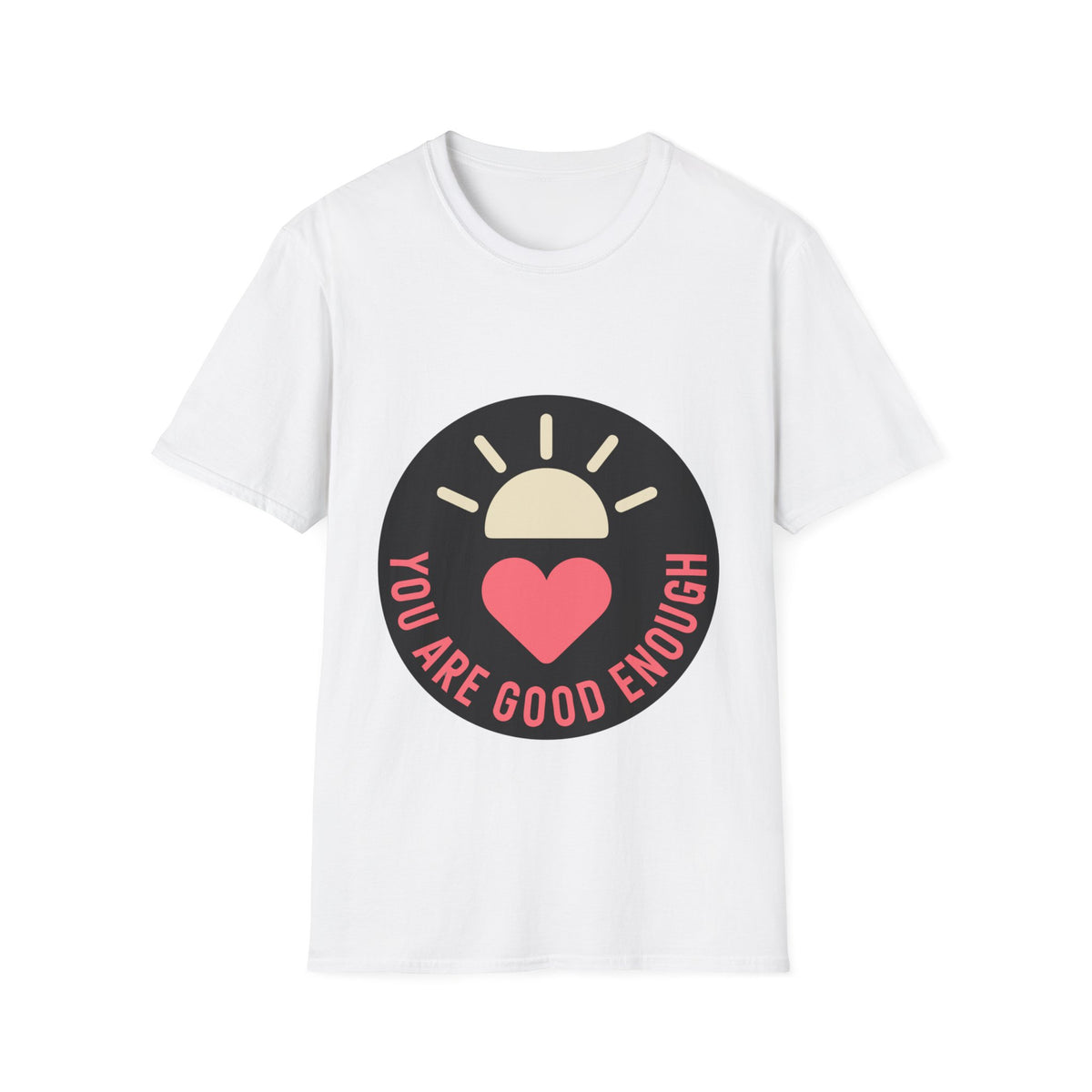 "You Are Good Enough" Boho Sunrise Heart Graphic Tee - Trending Now - September 2026