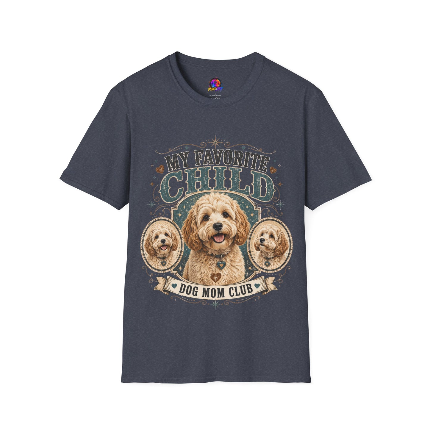 My Favorite Child Dog Mom T-Shirt — Cute Doodle Portrait Pet Lover Tee