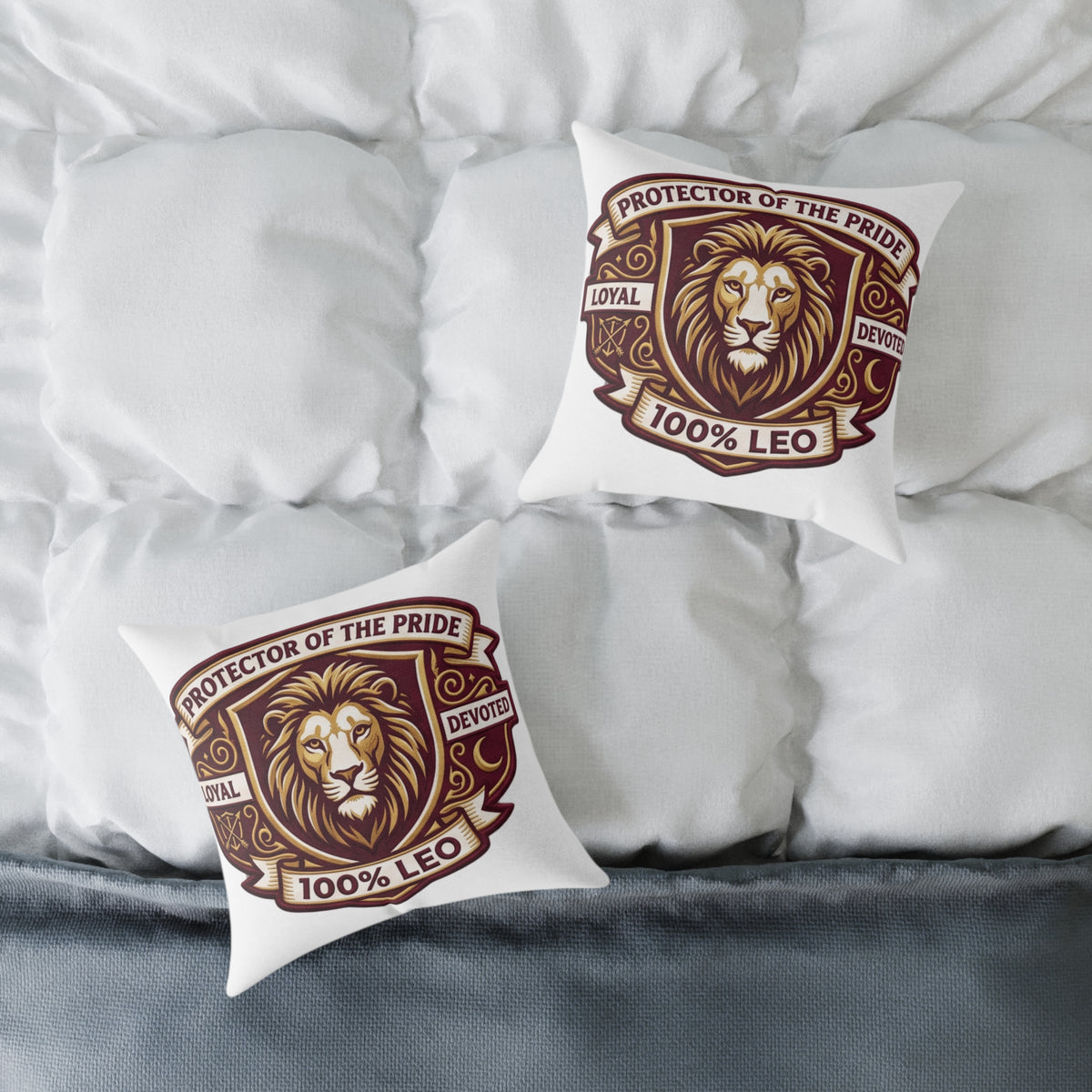 Leo Zodiac Protector Of The Pride Square Poly Canvas Pillow