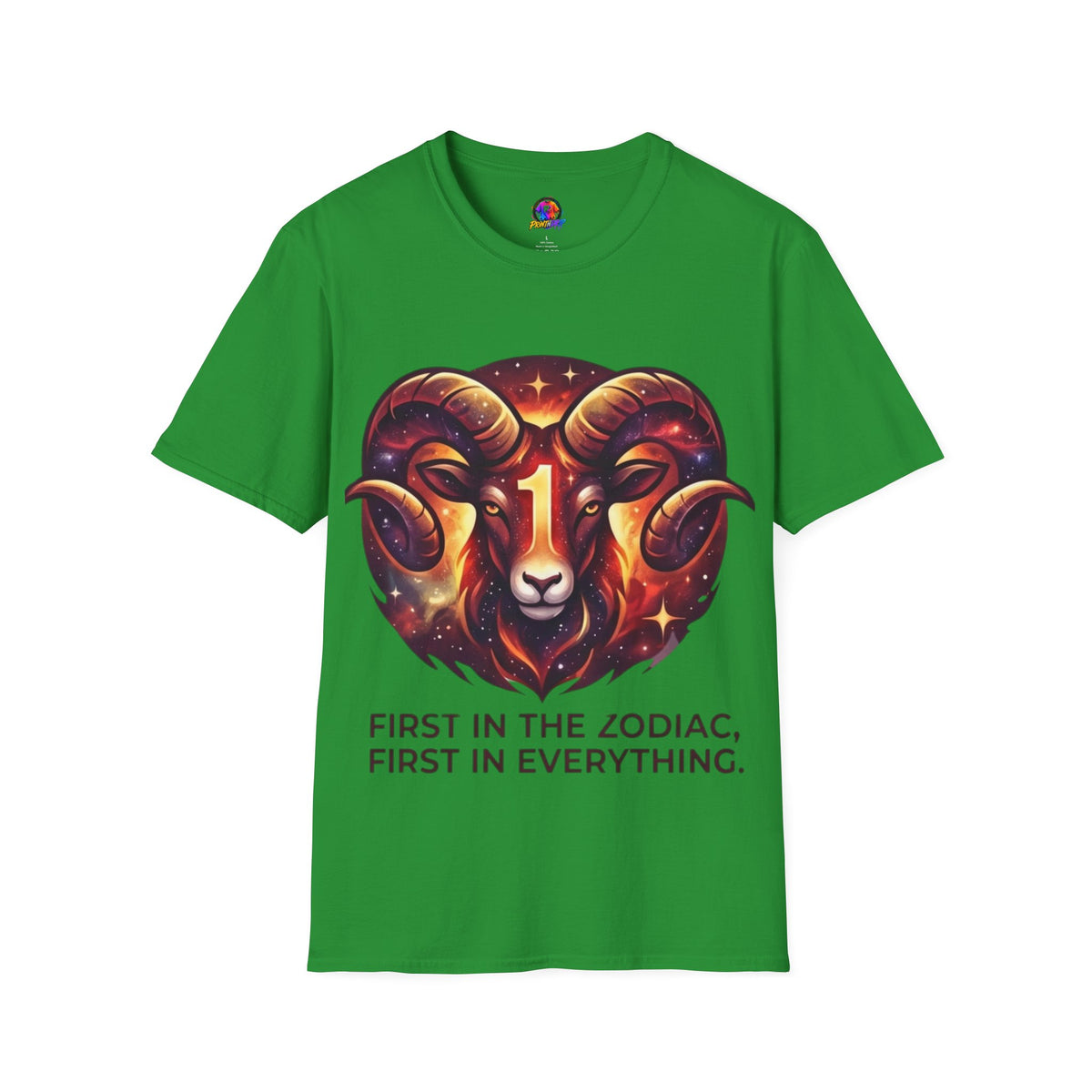Aries Zodiac Ram Graphic T-Shirt — 'First in the Zodiac' Astrology Tee