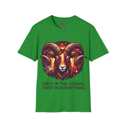 Aries Zodiac Ram Graphic T-Shirt — 'First in the Zodiac' Astrology Tee