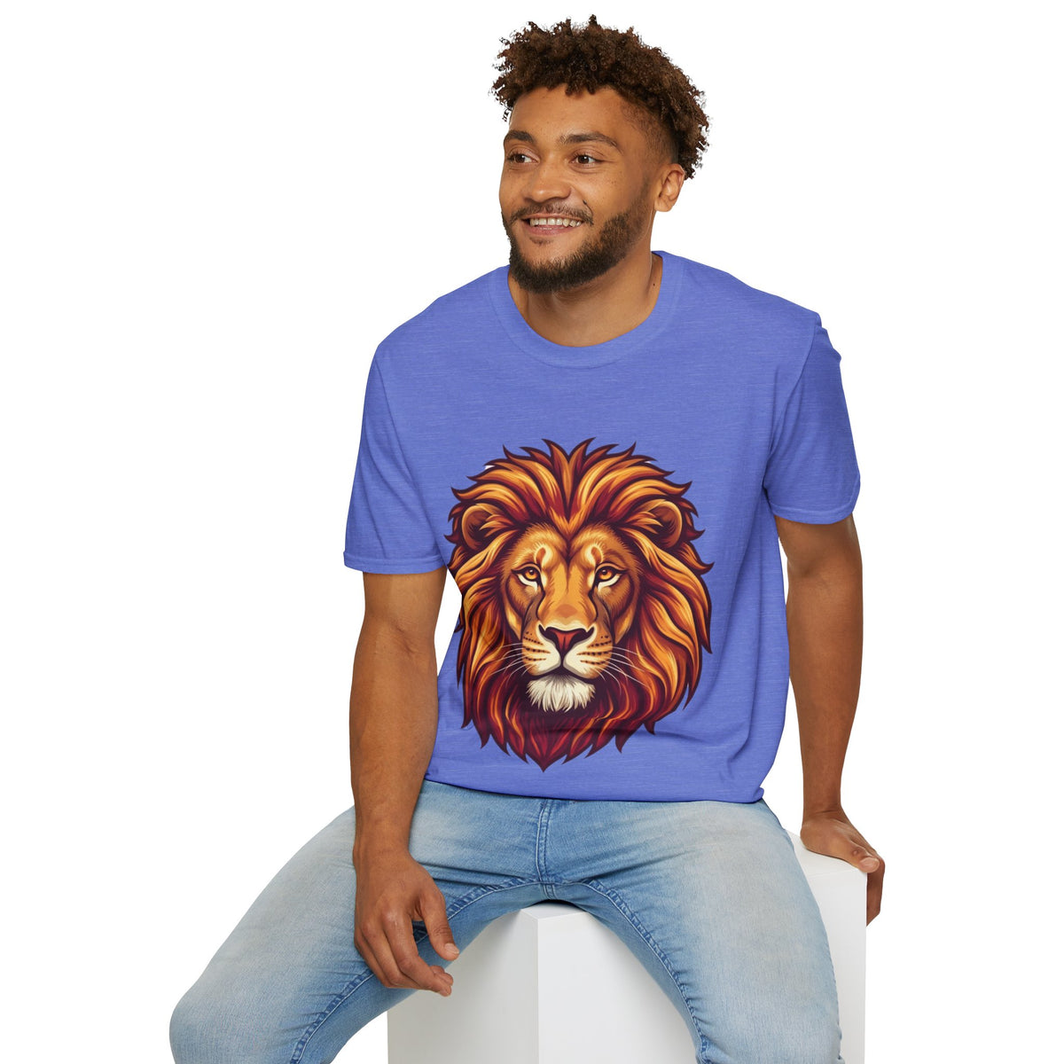 Leo Zodiac Lion Face T-Shirt — Majestic Lion Head Graphic Tee