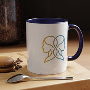Gemini Zodiac Accent Coffee Mug — Color Gradient Twins Horoscope Gift