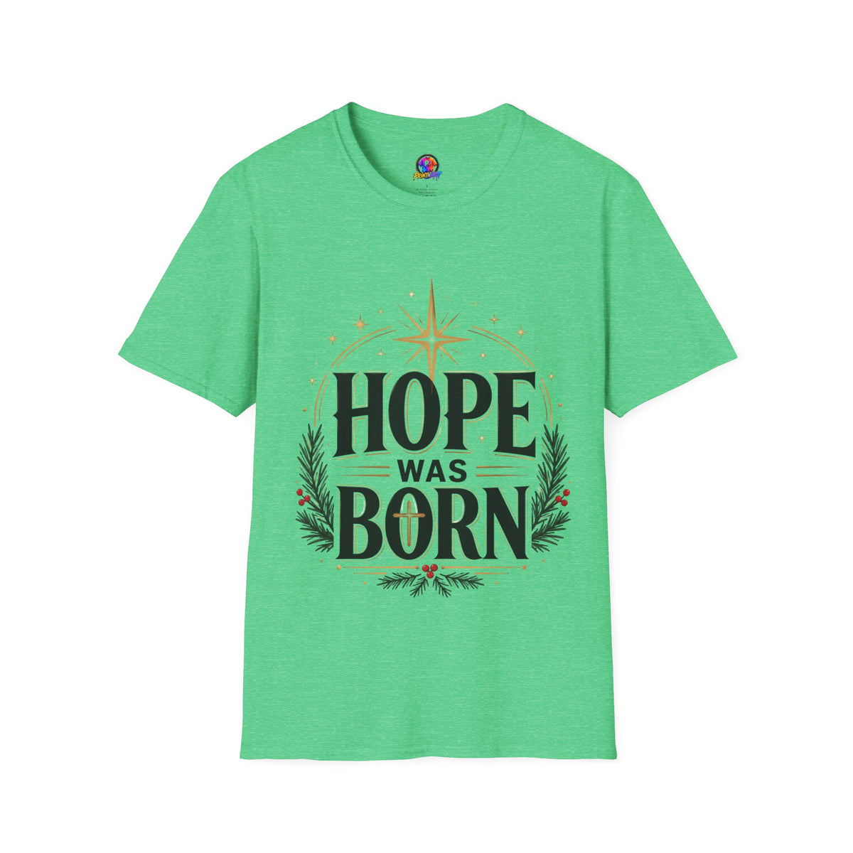 Hope Was Born T‑Shirt — Christmas Nativity Star Holiday Tee
