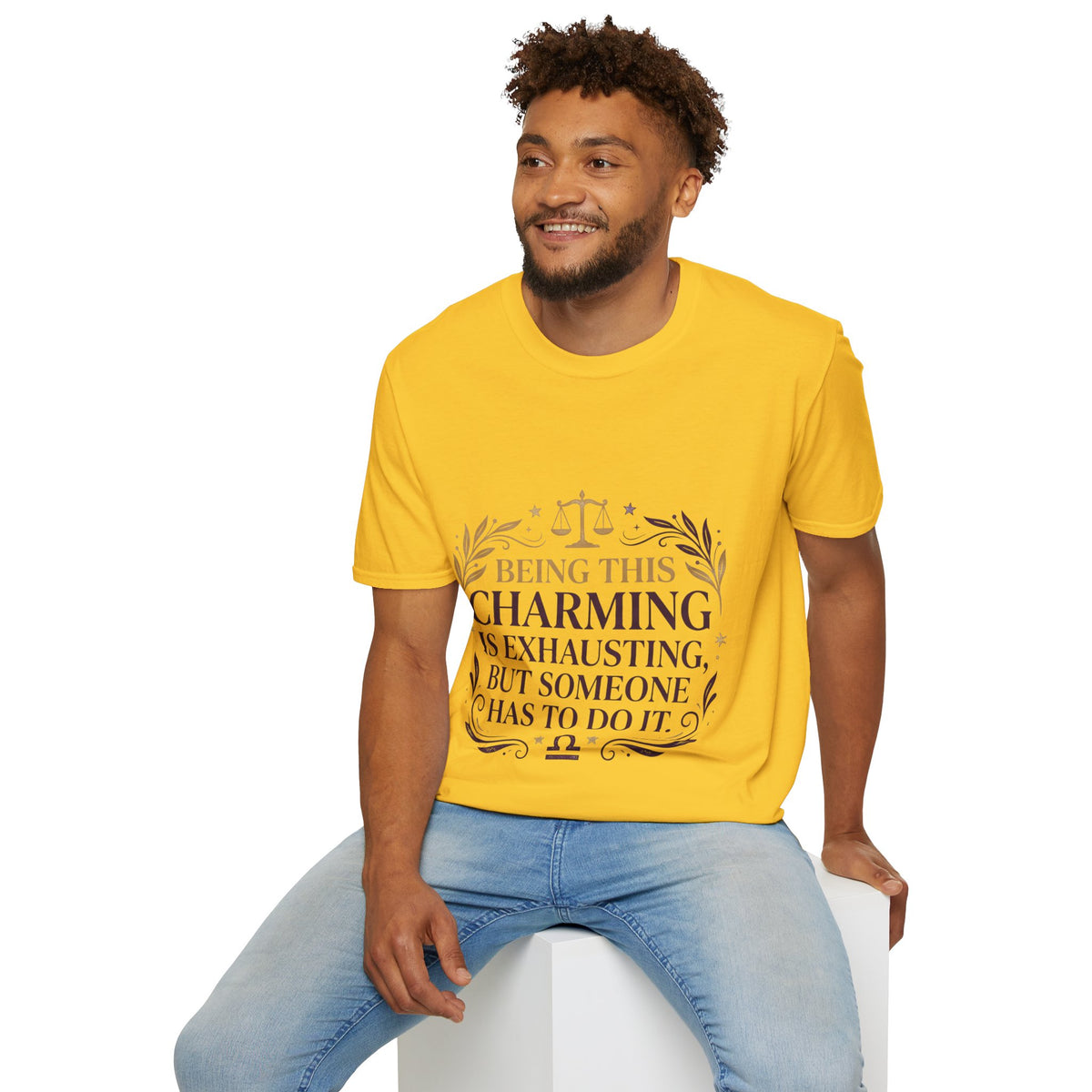 Being This Charming Libra T-Shirt – 'Being This Charming Is Exhausting' Zodiac Tee