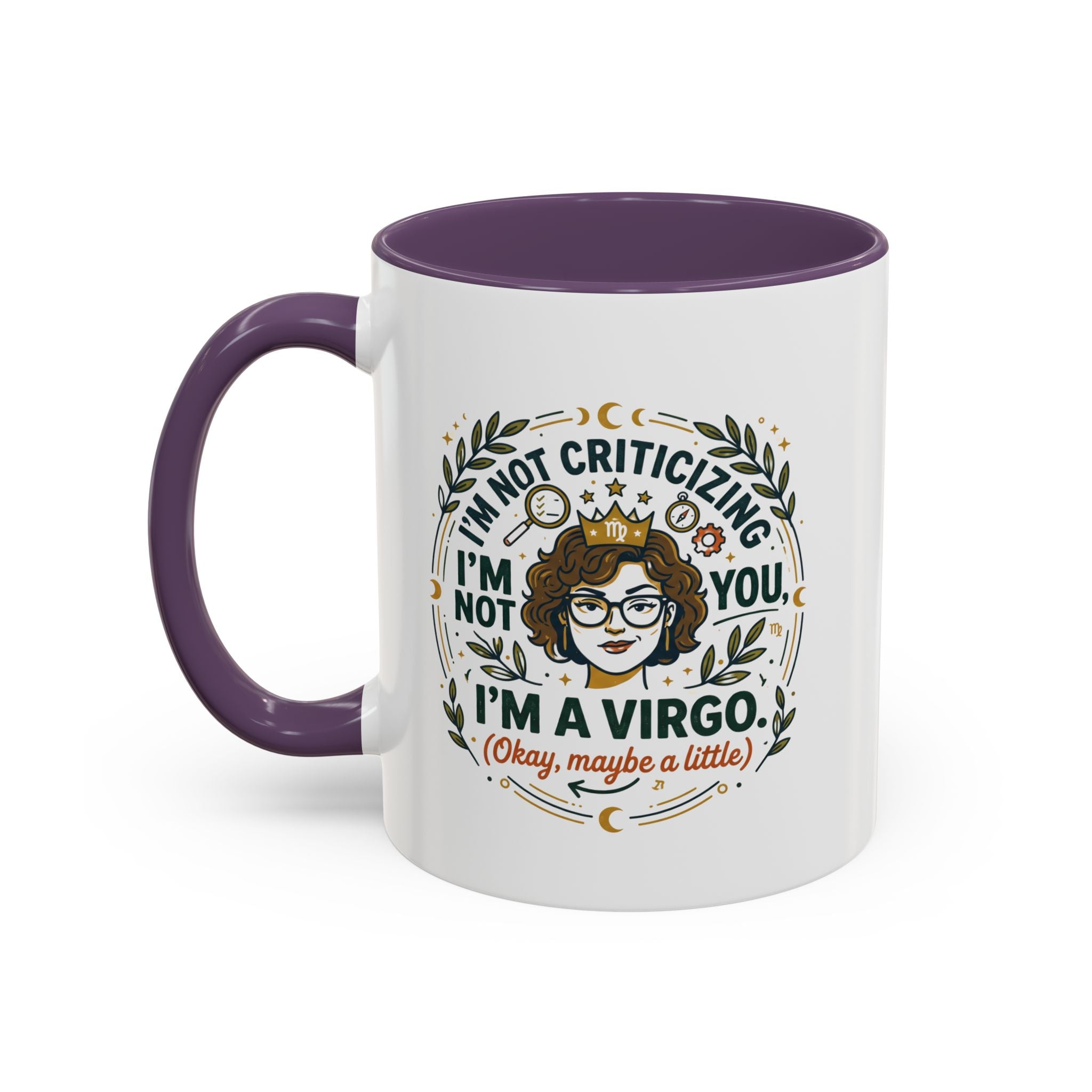 Virgo Coffee Mug - "I'm Not Criticizing, I'm a Virgo" Accent Ceramic Mug (11/15oz)