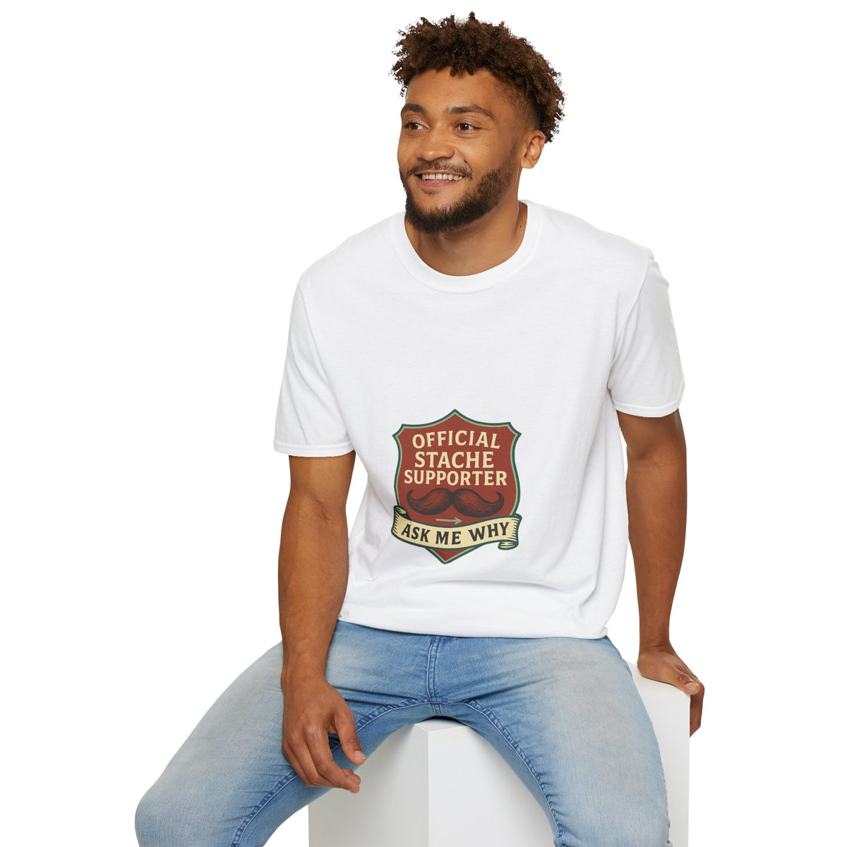 Official Stache Supporter T-Shirt — "Ask Me Why" Badge Tee - Trending Now - October 2026