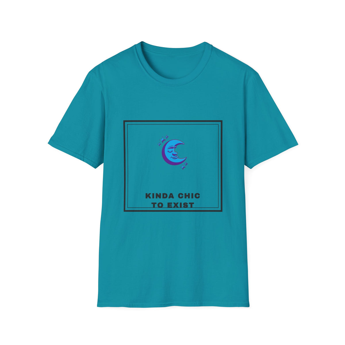 Moon Graphic Tee — "Kinda Chic to Exist" Cute Celestial T-Shirt - Trending Now - September 2026