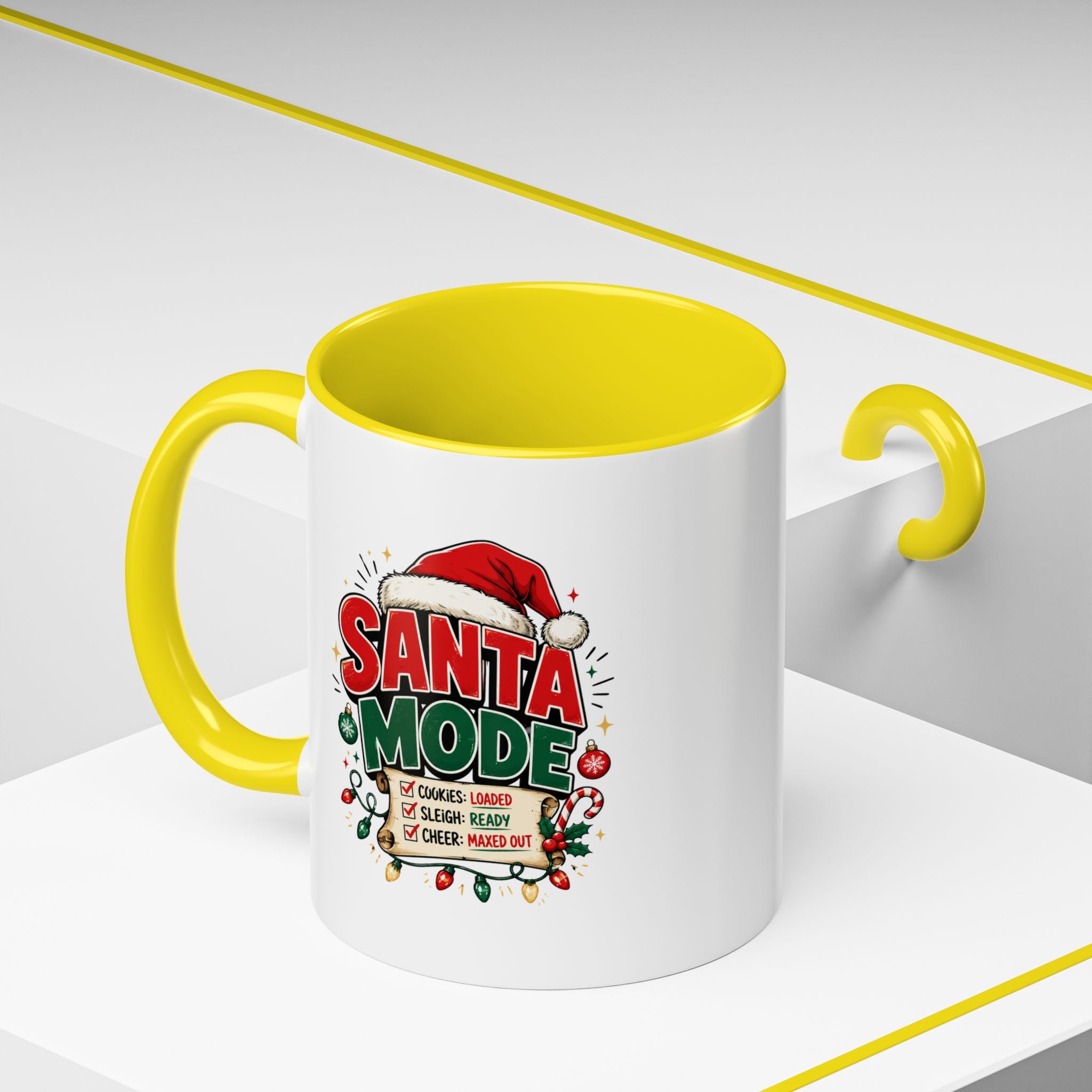 Santa Mode Coffee Mug — Christmas Holiday Accent Mug