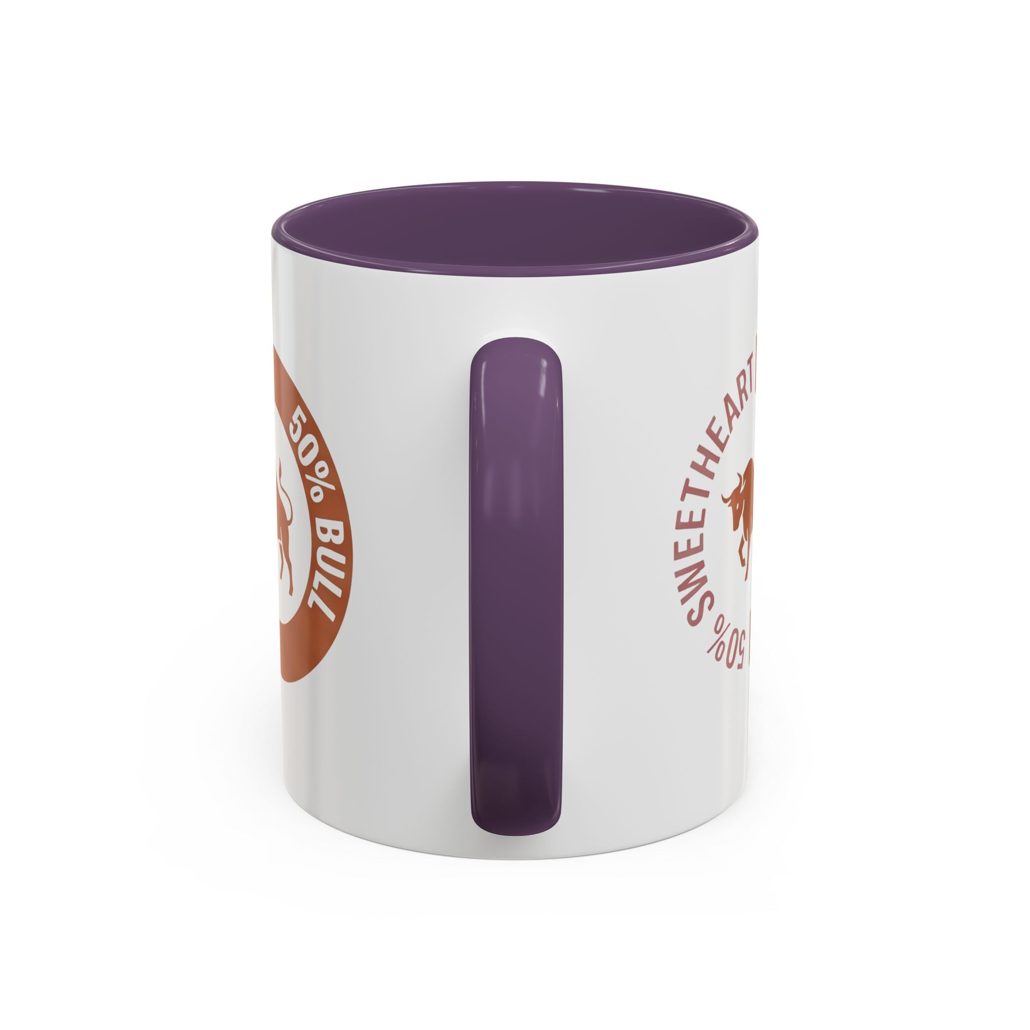 Coffee Mug – "50% Sweetheart 50% Bull" Accent Ceramic Mug