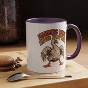 Coffee Mug — "Manners Were Never An Option" Funny Rude Chicken Accent Mug