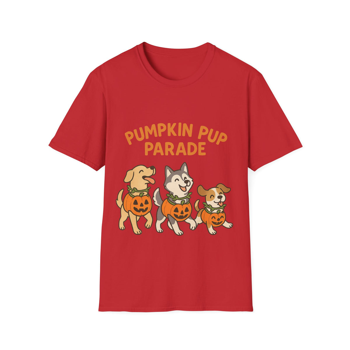 Pumpkin Pup Parade Graphic Tee, Cute Halloween Dogs Fall Season T-Shirt - Trending Now - September 2026