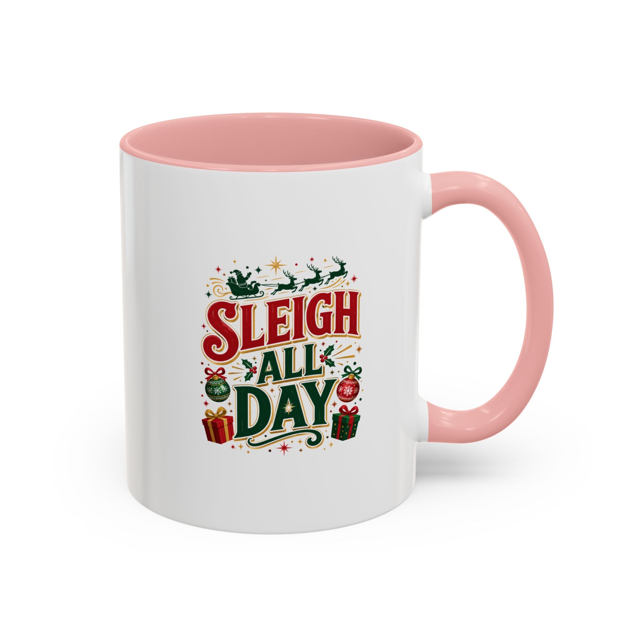 Sleigh All Day Accent Coffee Mug – Holiday Christmas Gift