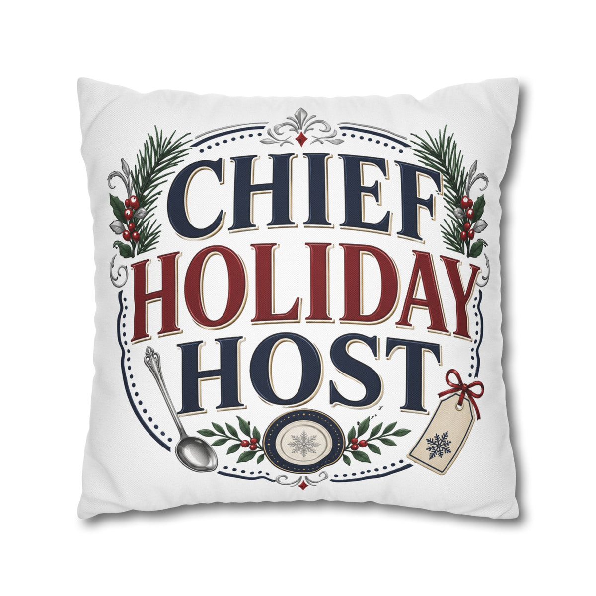 Christmas Chief Holiday Host Decorative Pillowcase
