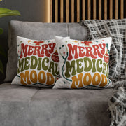Merry Medical Mood Pillowcase Modern Day Christmas  - Festive Nurse & Doctor Holiday Throw Pillowcase