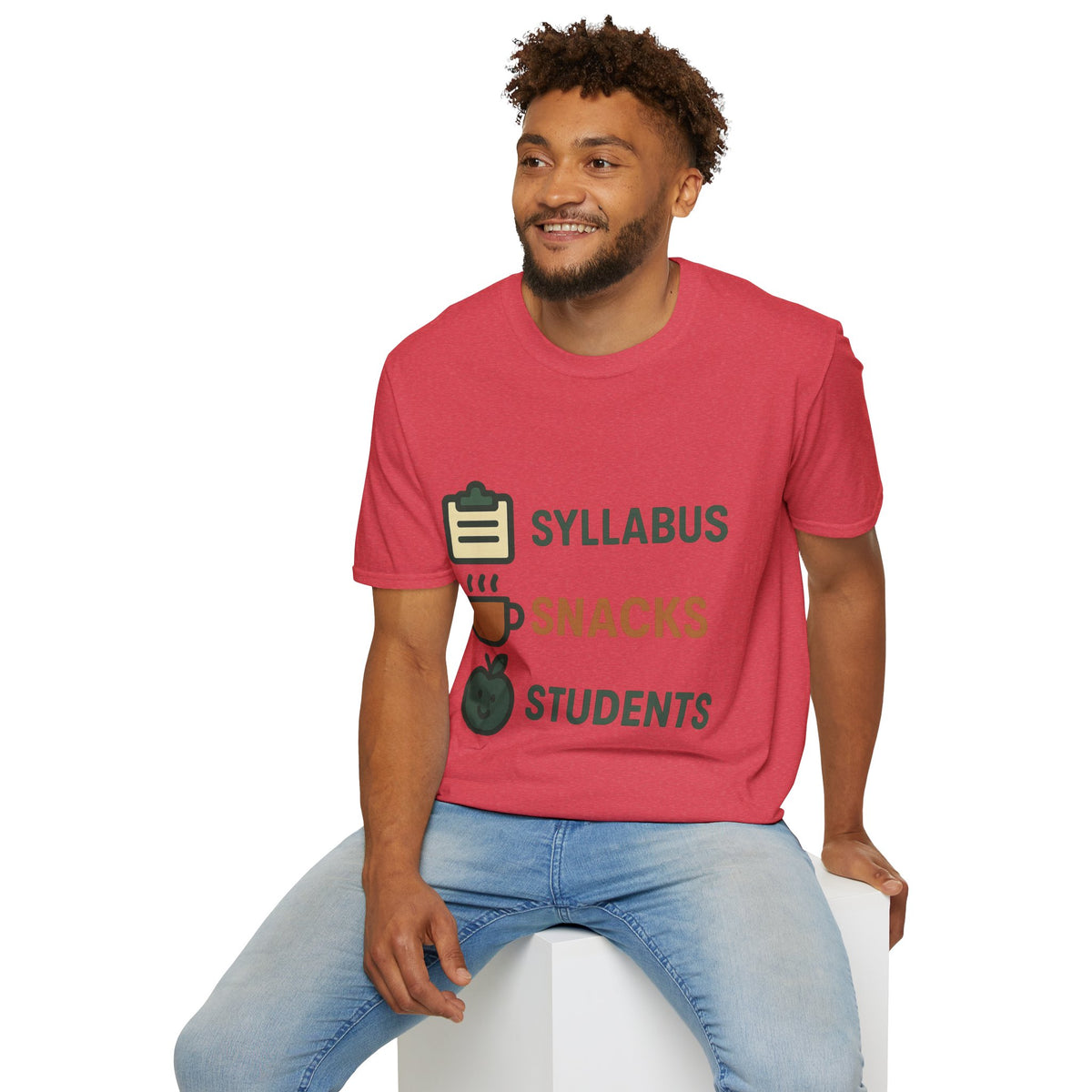 Syllabus Snacks Students Graphic Tee — Funny Teacher & Student Back-to-School T-Shirt - Trending Now - August 2026