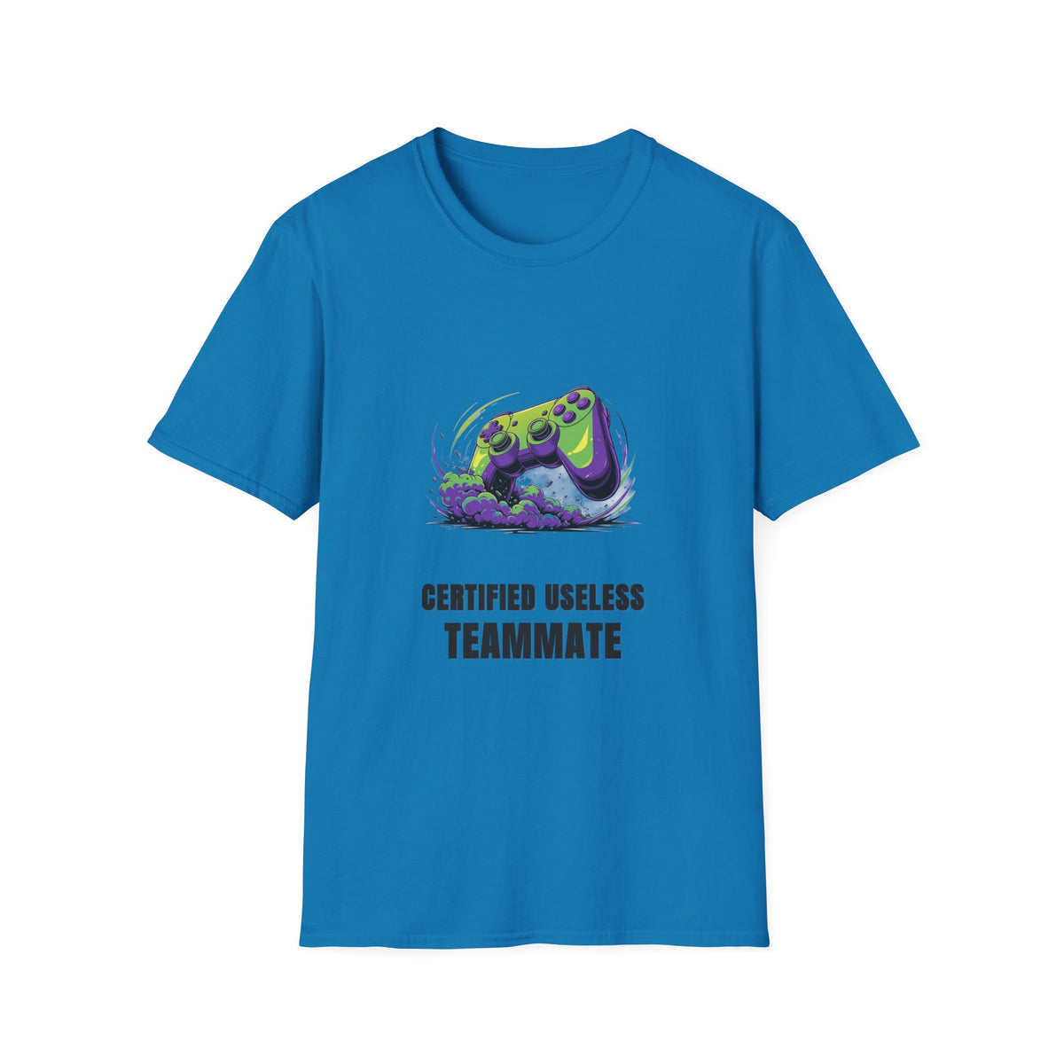 Gaming T-Shirt — "Certified Useless Teammate" Controller Graphic - Trending Now - August 2026