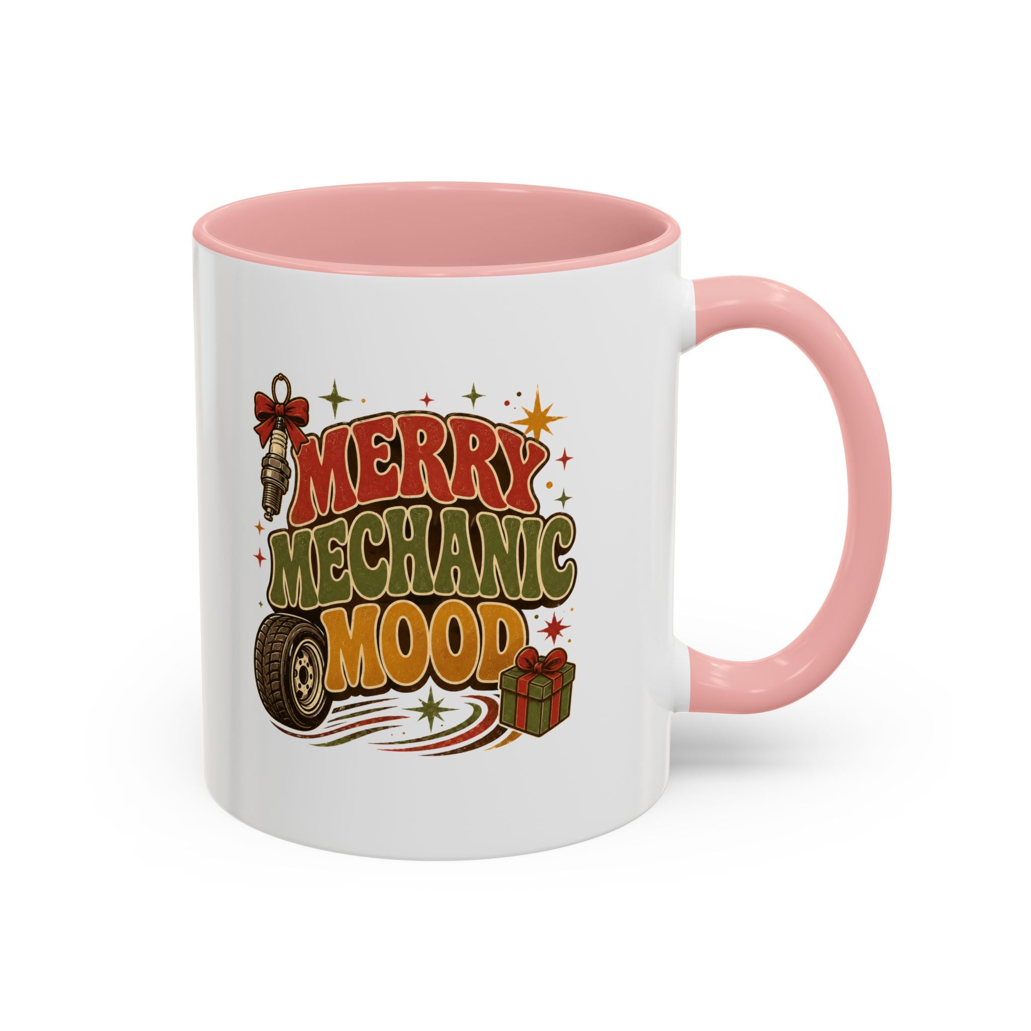 Modern Day Christmas Merry Mechanic Mood Coffee Mug — Holiday Auto Mechanic Gift
