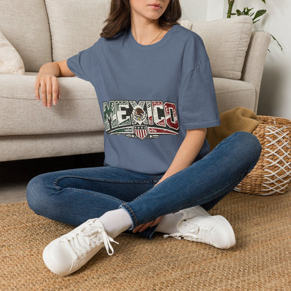 Mexico Pride Graphic T-Shirt — Retro Mexican Flag Design